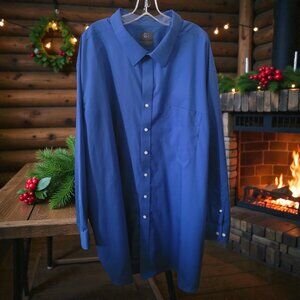 DXL GS Shirt ROYAL BLUE  Button Front Dress Shirt - Men's Size 22  37/39